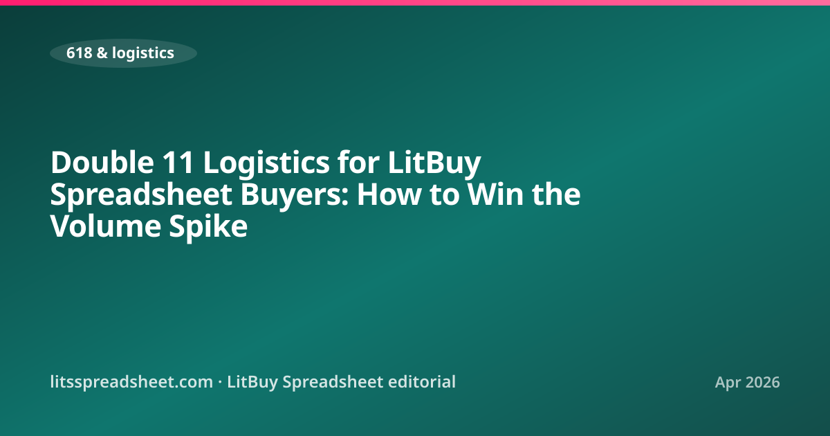 Double 11 Logistics for LitBuy Spreadsheet Buyers: How to Win the Volume Spike — LitBuy Spreadsheet