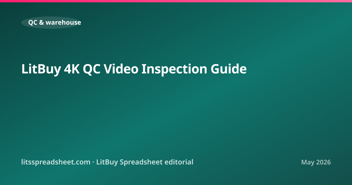 LitBuy 4K QC Video Inspection Guide — LitBuy Spreadsheet