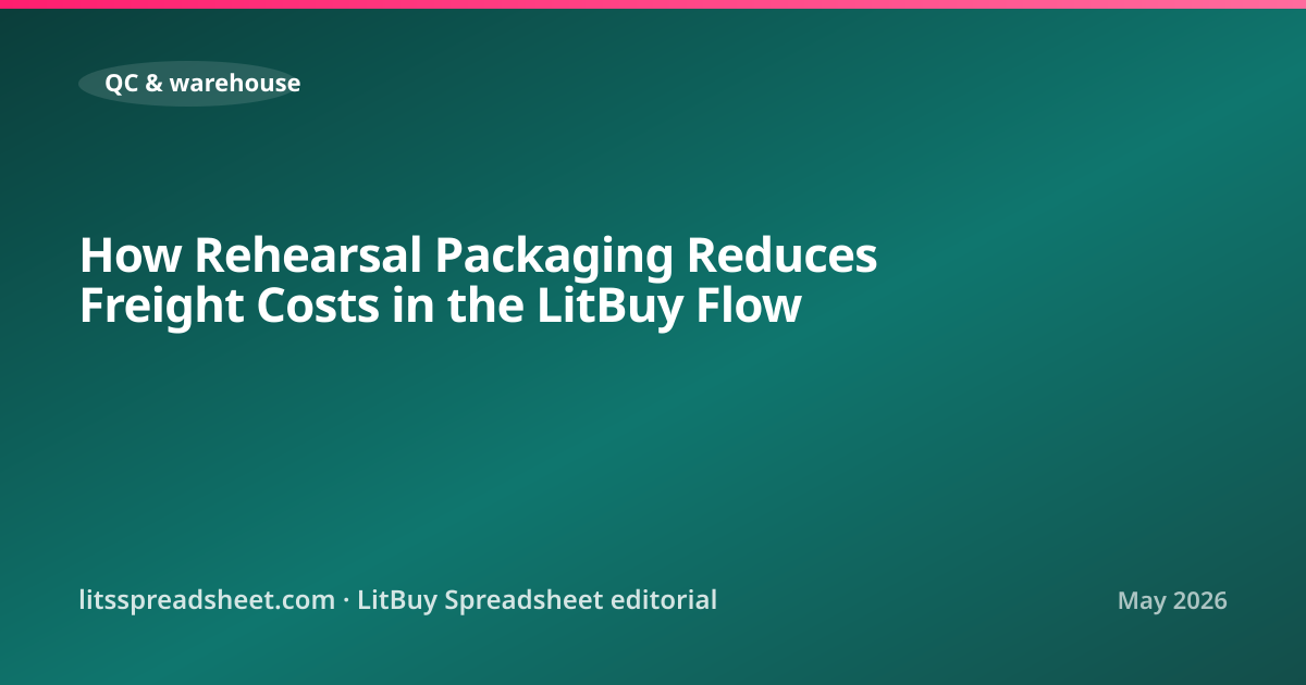 How Rehearsal Packaging Reduces Freight Costs in the LitBuy Flow — LitBuy Spreadsheet