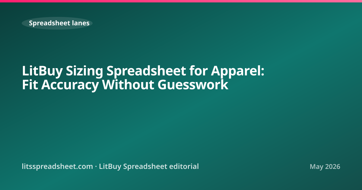 LitBuy Sizing Spreadsheet for Apparel: Fit Accuracy Without Guesswork — LitBuy Spreadsheet