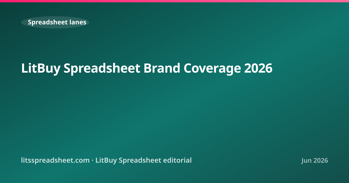 LitBuy Spreadsheet Brand Coverage 2026 — LitBuy Spreadsheet