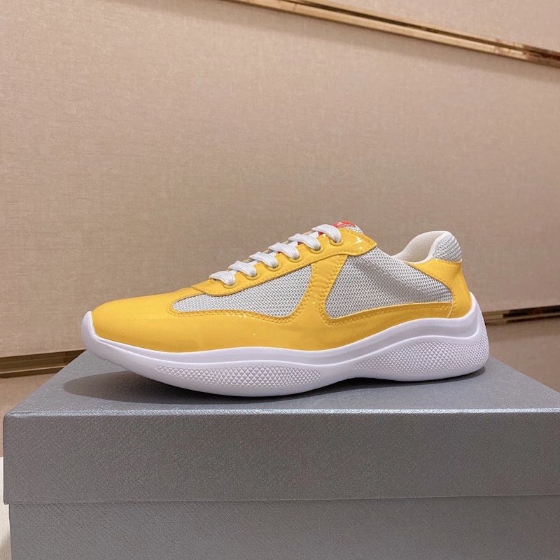 Prada Re-Nylon Yellow and White Mesh Sneakers Chunky Sneakers — LitBuy Spreadsheet Sneakers pick