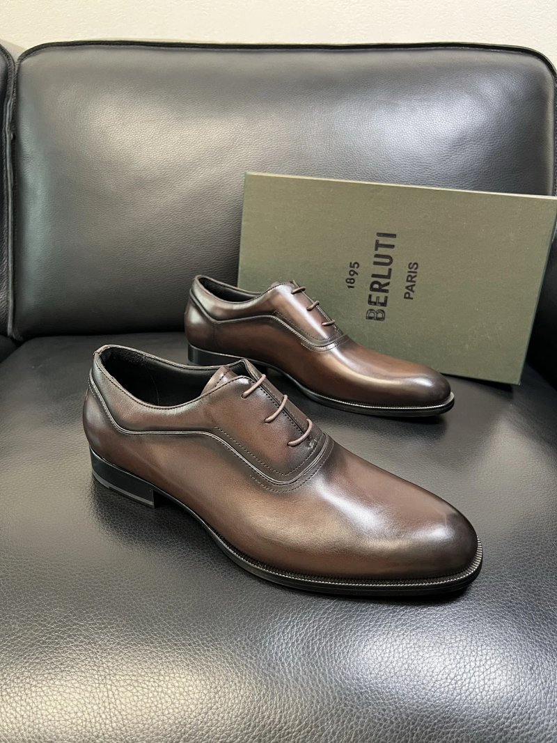 Design Berluti Alessandro Brown Leather Derby Shoes — LitBuy Spreadsheet Leather Shoes pick