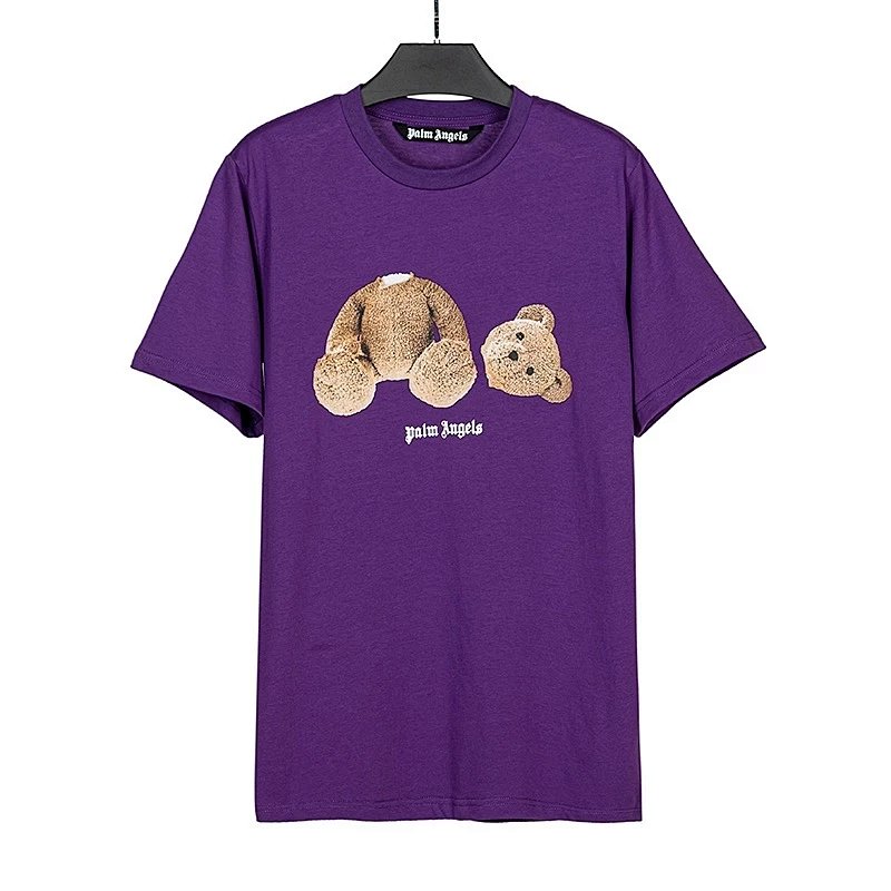 Palm Angels Teddy Bear Print Purple T-Shirt — LitBuy Spreadsheet Tops pick