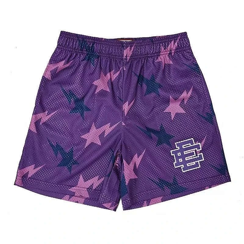 Purple Brand Star & Lightning Mesh Shorts Purple — LitBuy Spreadsheet Bottoms pick