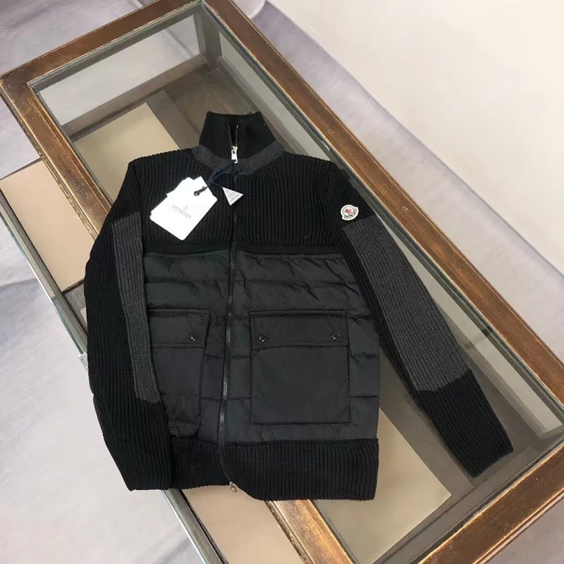 Moncler Knit-Panelled Down Jacket Black — LitBuy Spreadsheet Outerwear pick